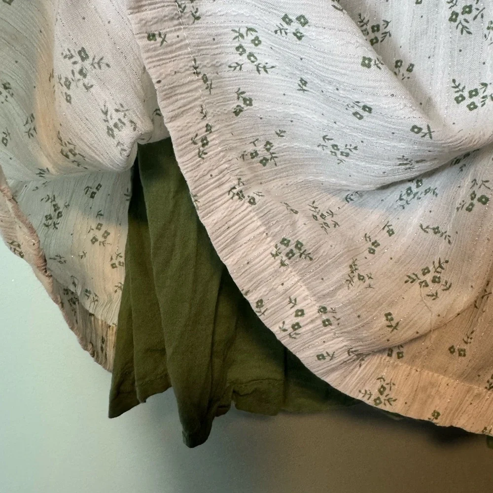 THE OAKS Apparel Company Girls Green Ivy‎ Dress Size 7 Lined
